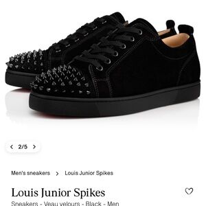 Christian Louboutin Black Spiked Sneakers